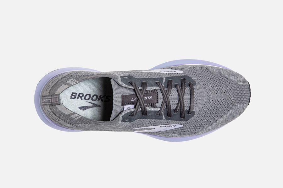 Levitate 4 Road Brooks Running Shoes NZ Womens - Grey/Purple - COJFLE-036